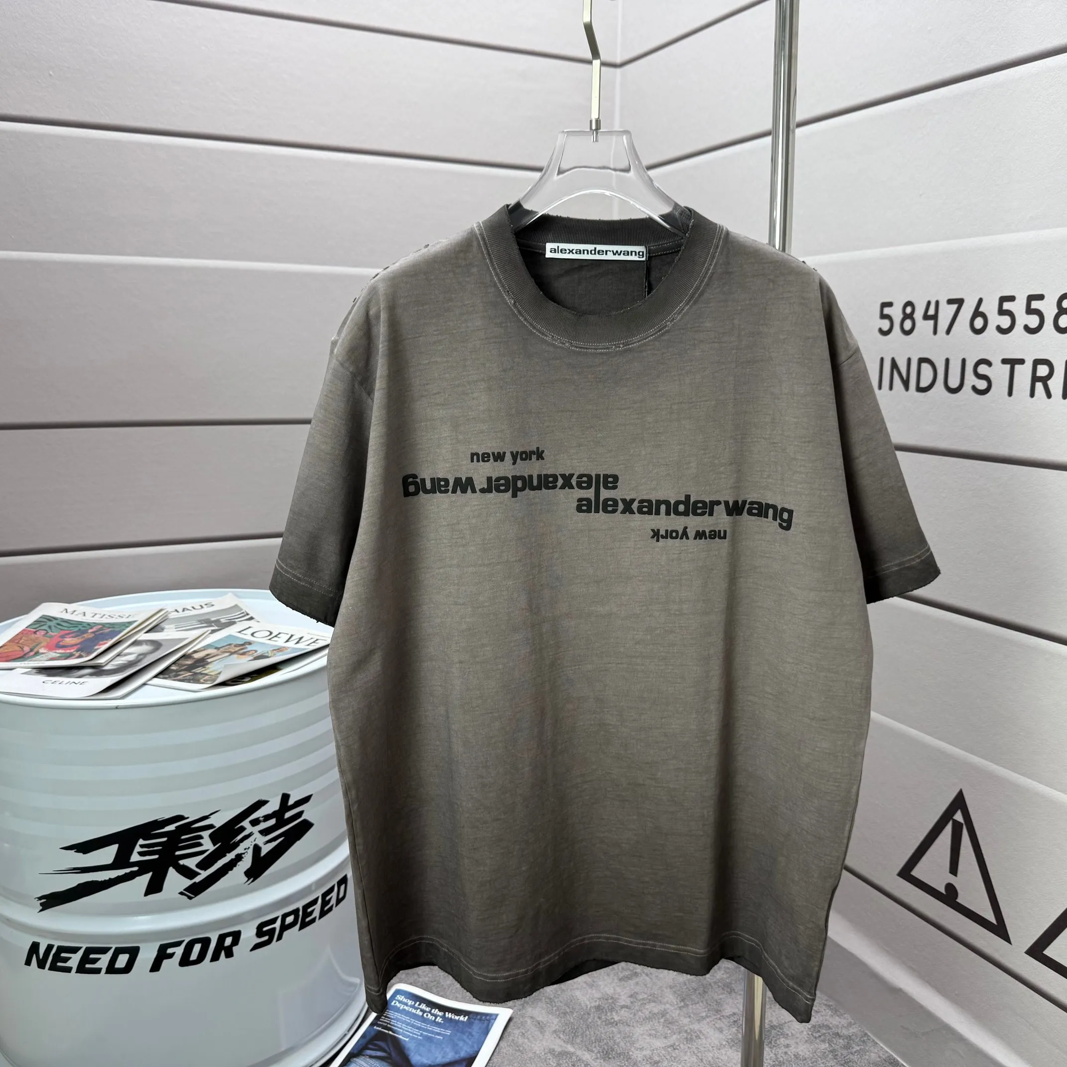 # 95 Alexand 2026 New Arrival tee Same Style : : Gray Red Size :S M L XL XXL Size： S （90-130 ） M （120-150 ） L （140-165 ） XL （160-180 ） XXL （180 ）